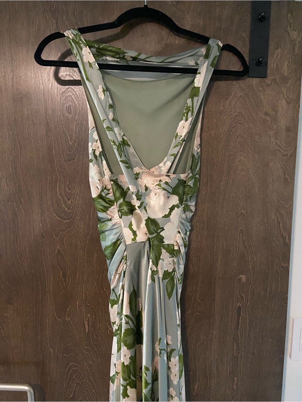 Reformation Anaiis Tarragon Silk Dress Size 8 - Picture 2 of 6